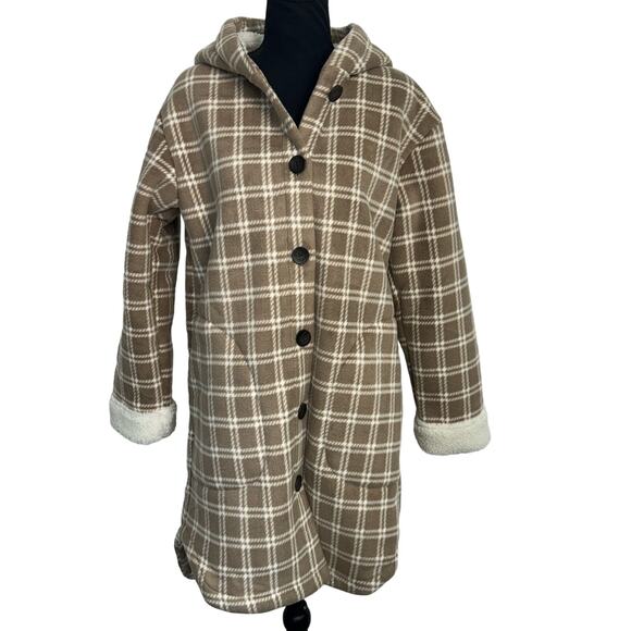 QVC Centigrade Bonded Sherpa Lined Plaid Jacket Color Brown Plaid NWOT S… - Picture 5 of 8